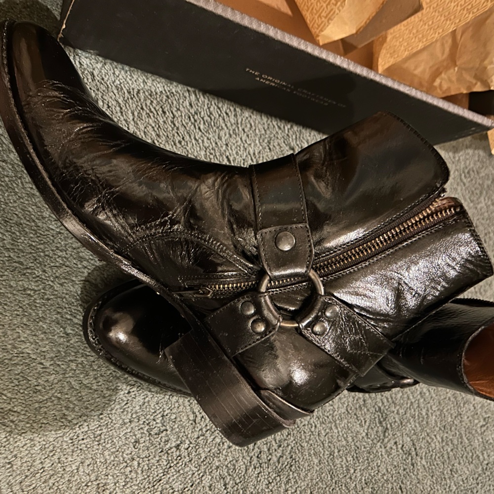 Frye Men's Black Leather Boots - Picture 3 of 7
